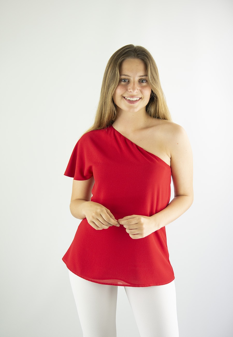 Blusa volcán rojo valentino