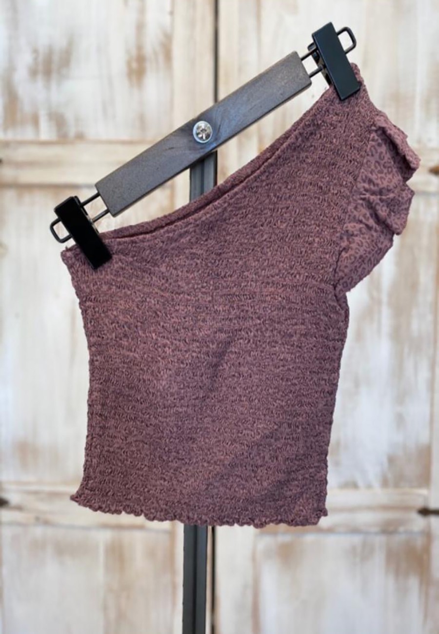Top tofua smock estampado