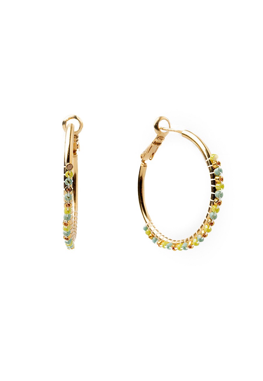 PENDIENTES BAÑO ORO MIYUKI...