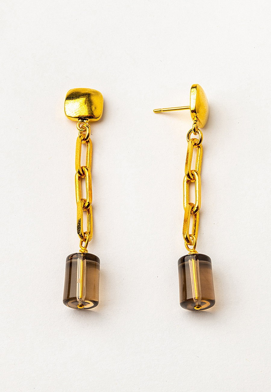 PENDIENTES BAÑO ORO CON...