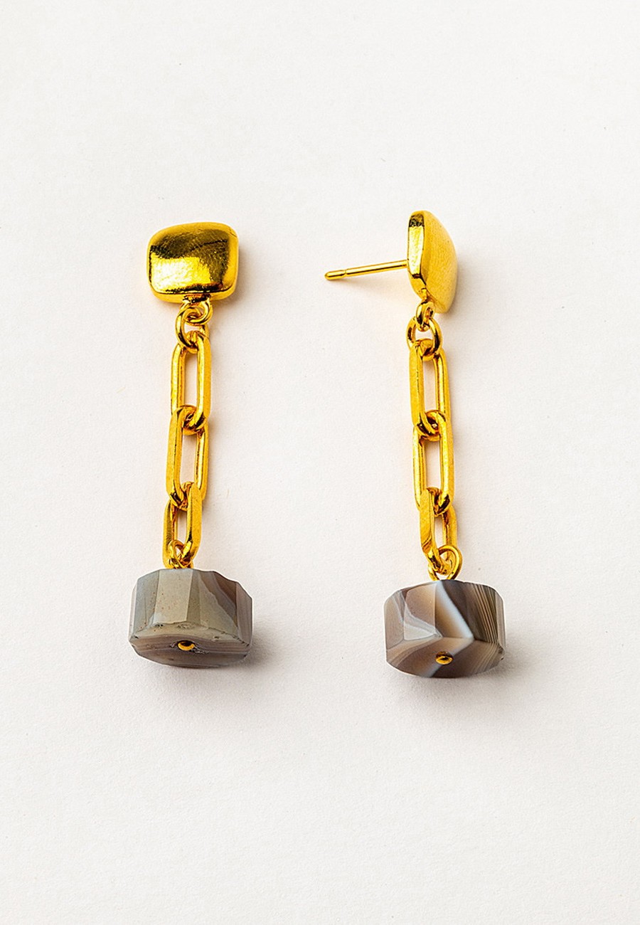 PENDIENTES BAÑO ORO CON...