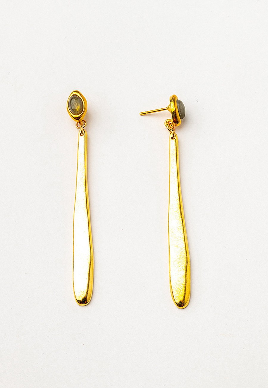 PENDIENTES BAÑO ORO CON...