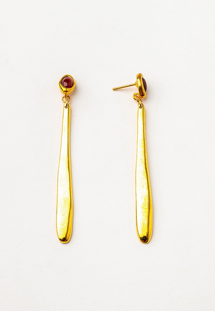 PENDIENTES BAÑO ORO CON...