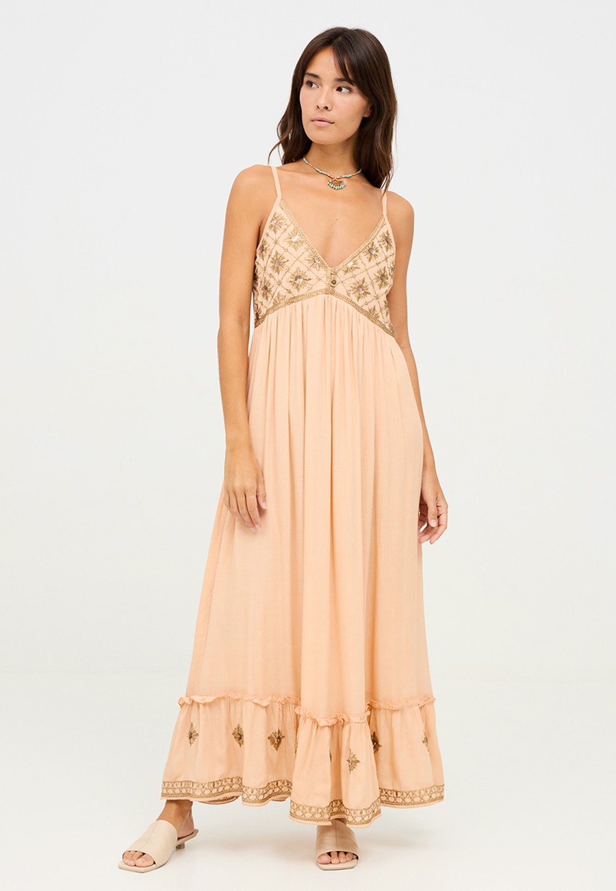 VESTIDO LARGO  TIRANTES CON...