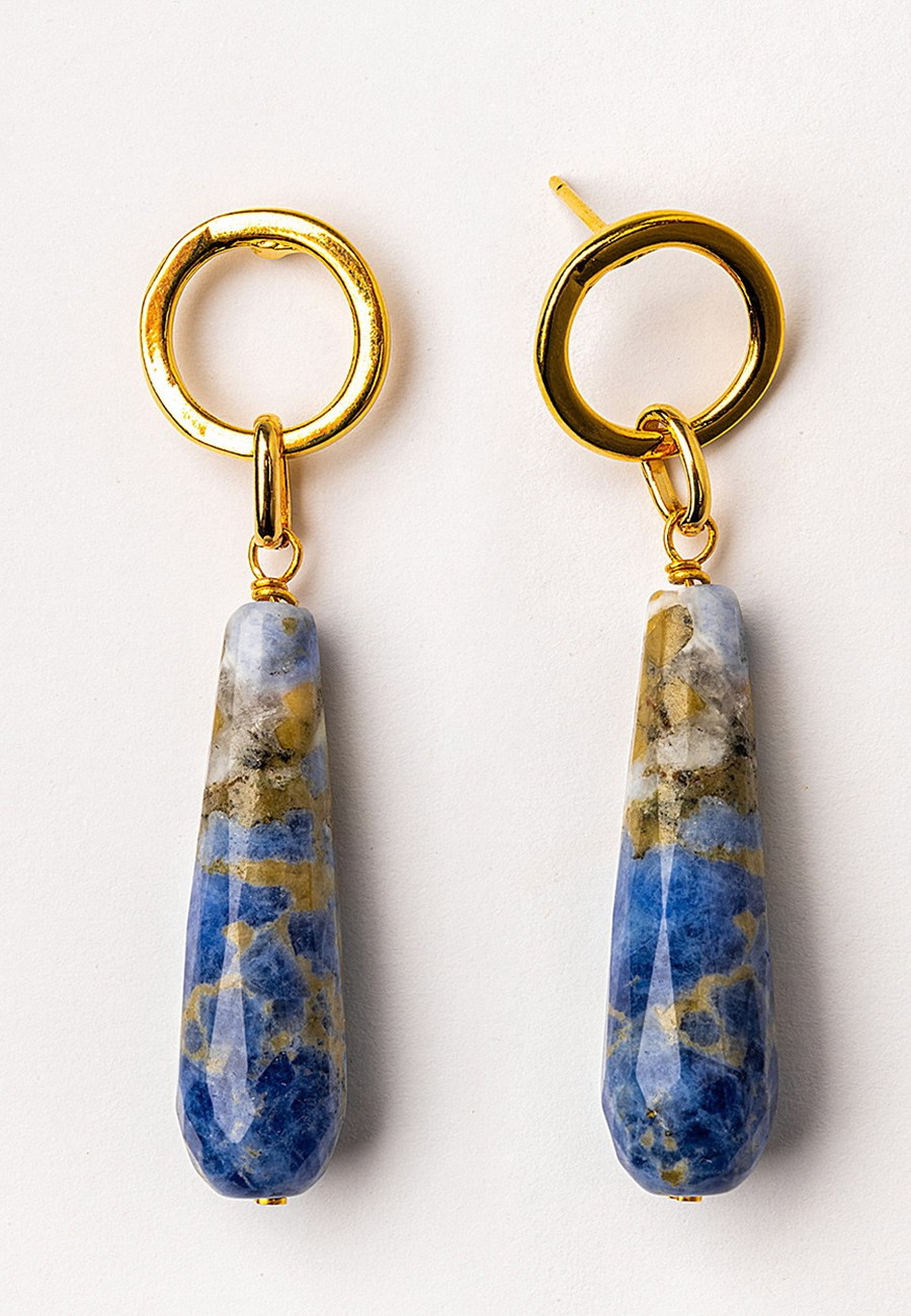 PENDIENTES BAÑO ORO CON...