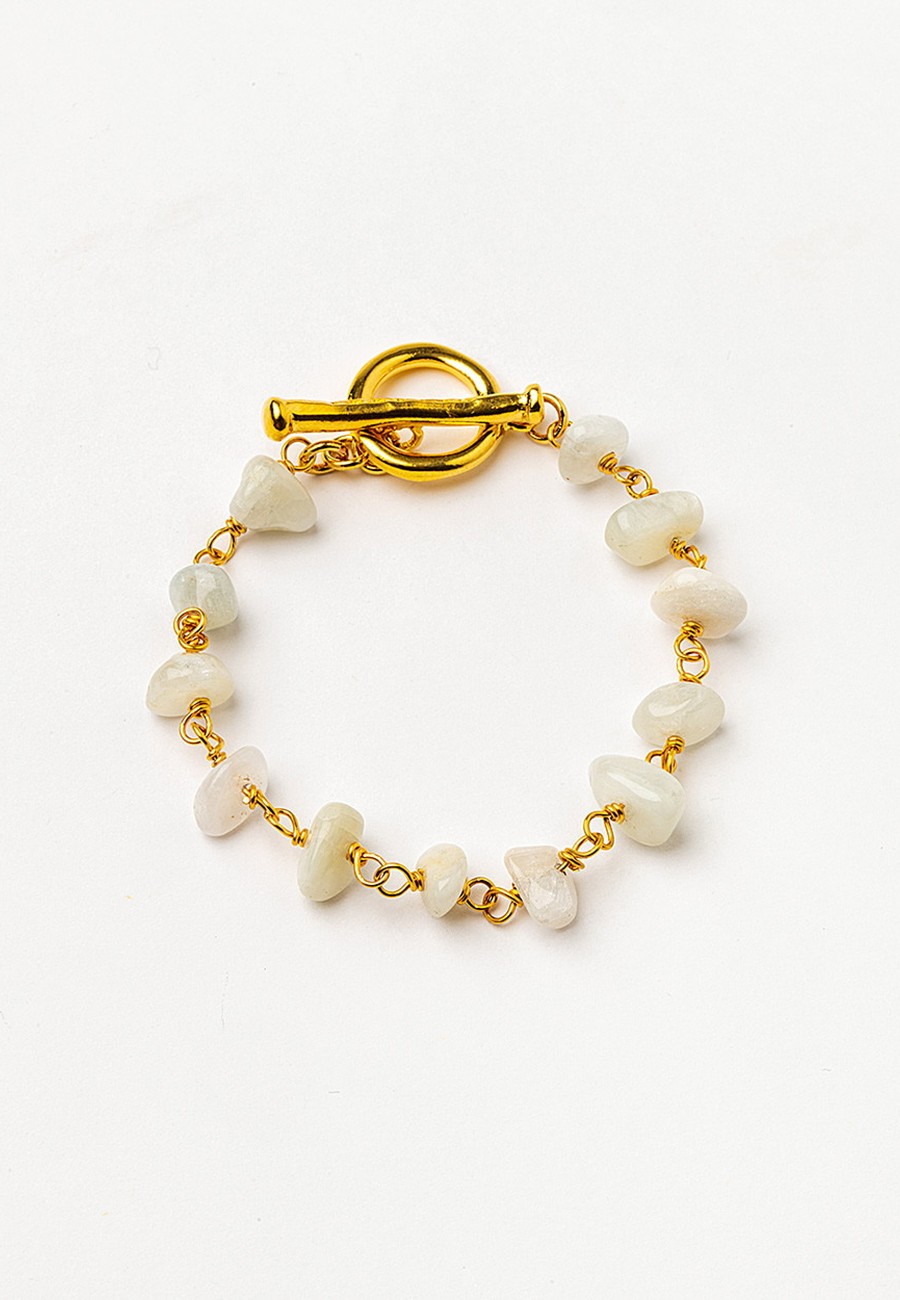 PULSERA LINKS BAÑO ORO CON...