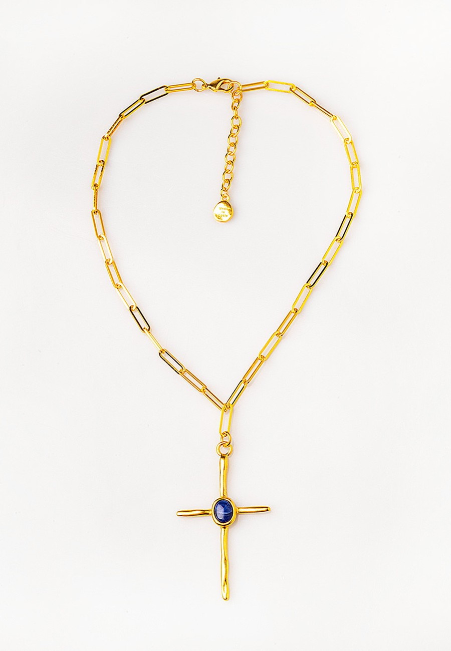 COLLAR CORTO CADENA Y CRUZ...