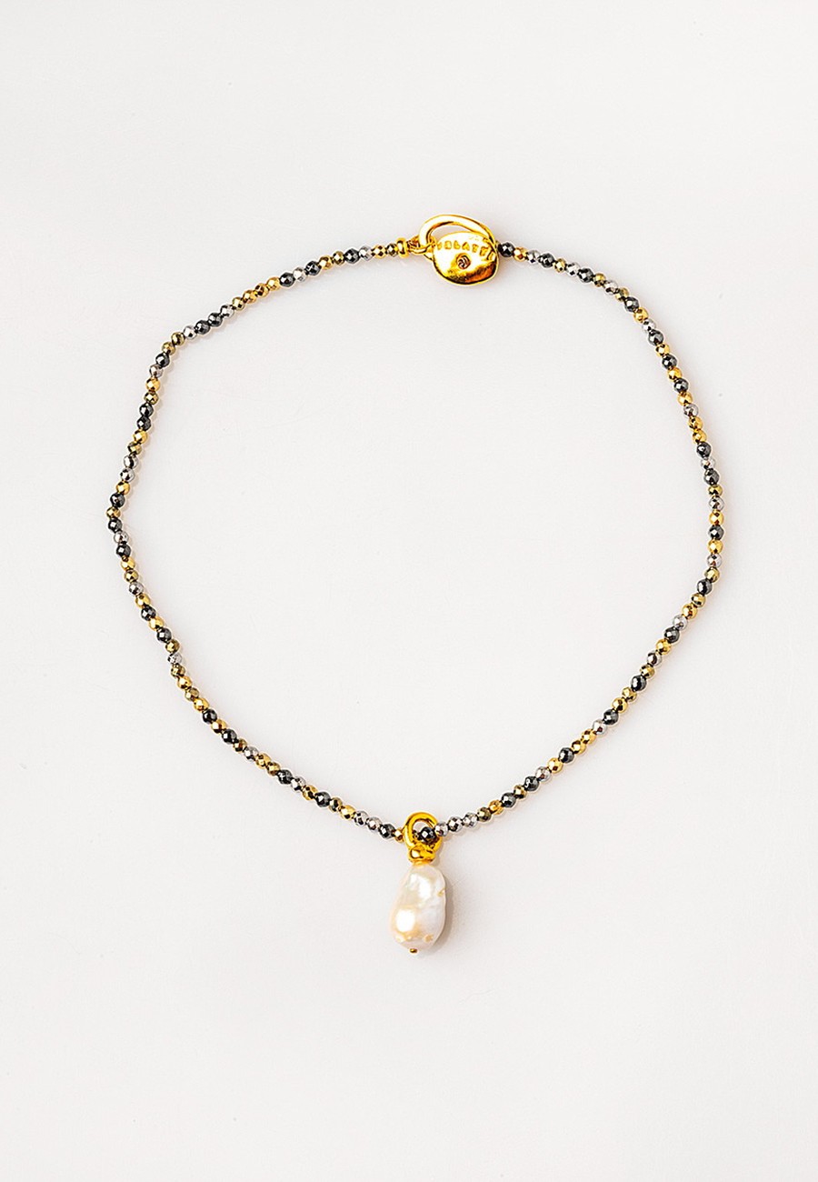 COLLAR CORTO BAÑO ORO CON...