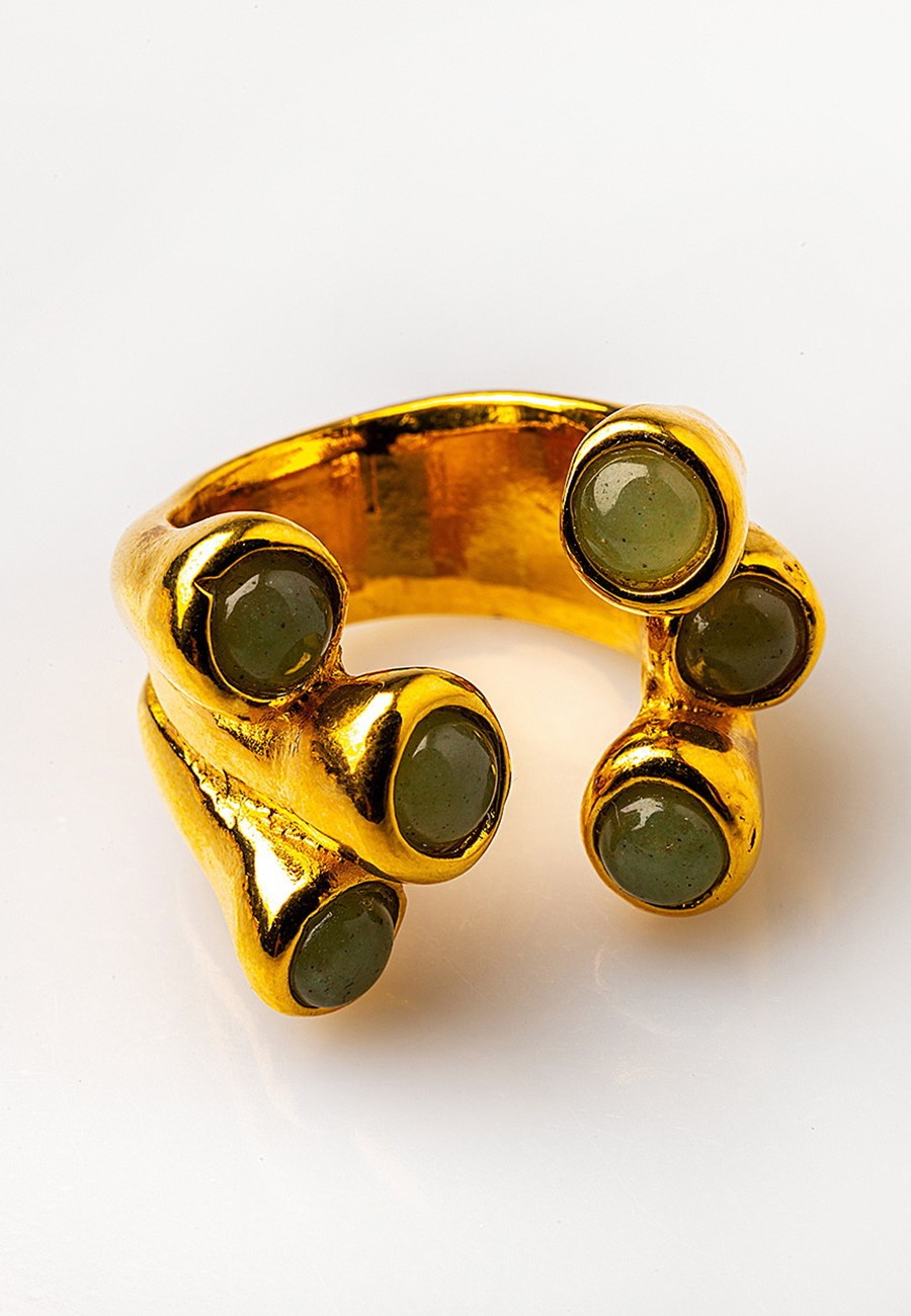 ANILLO AJUSTABLE BAÑO ORO...