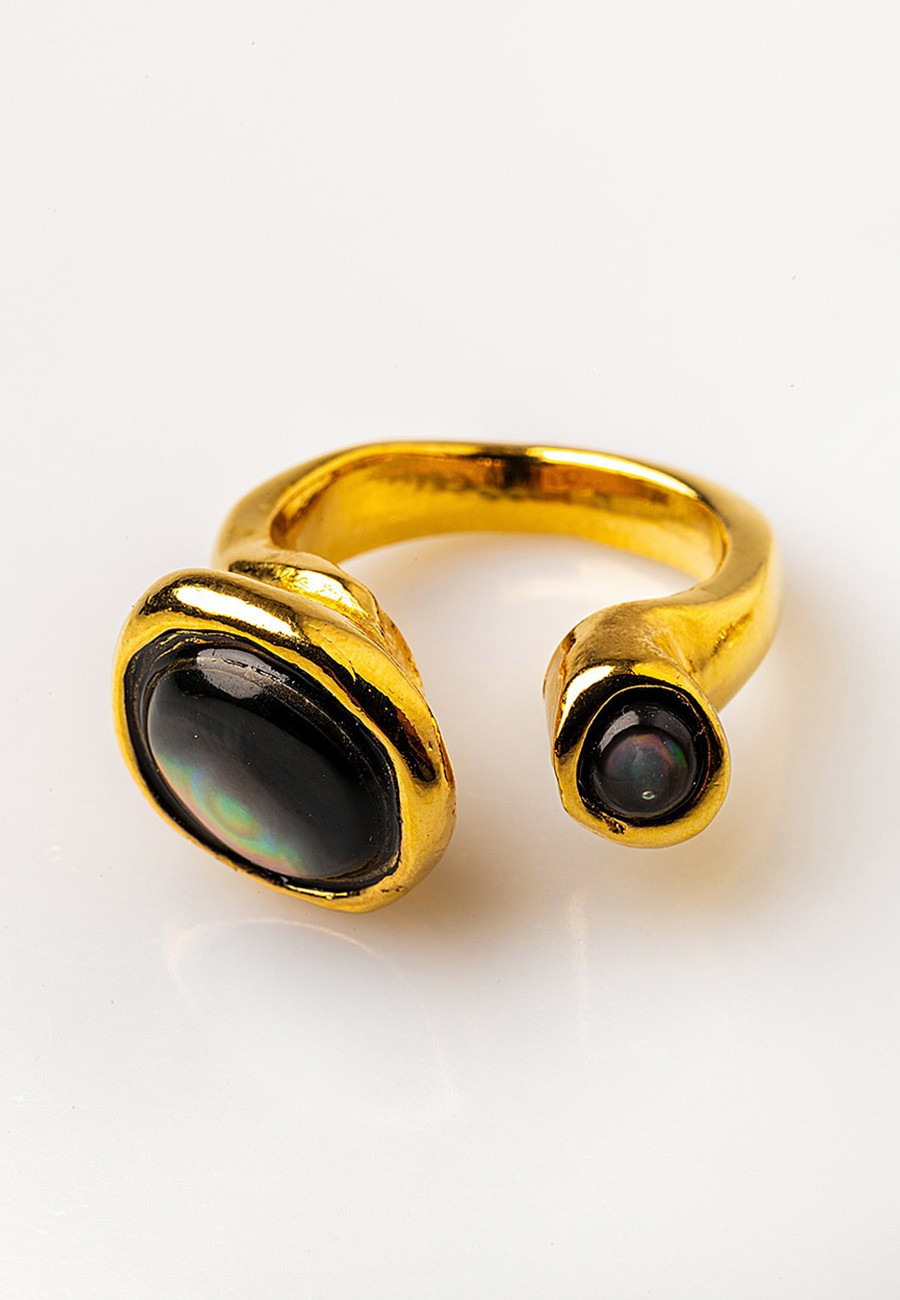 ANILLO AJUSTABLE BAÑO ORO...