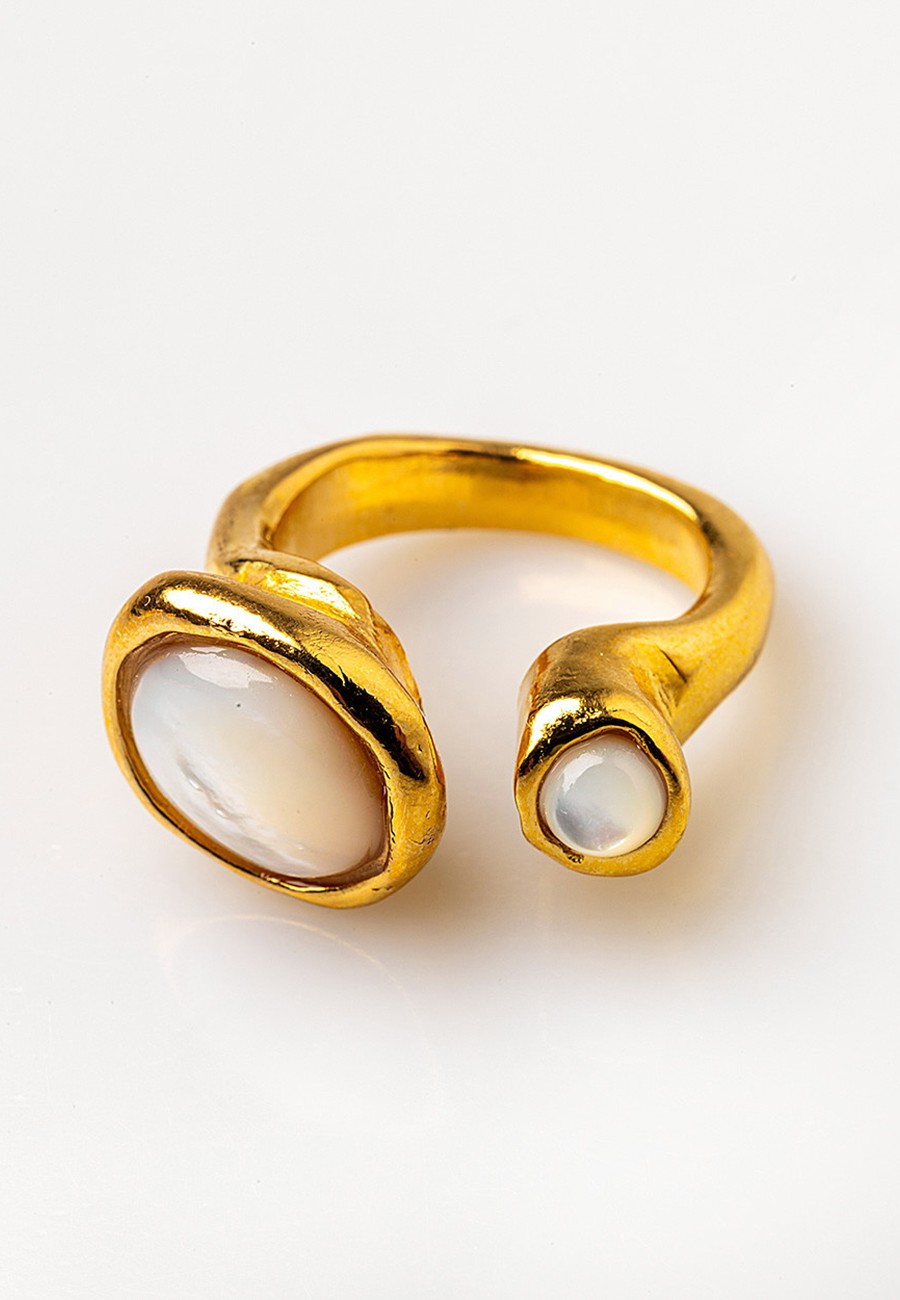 ANILLO AJUSTABLE BAÑO ORO...