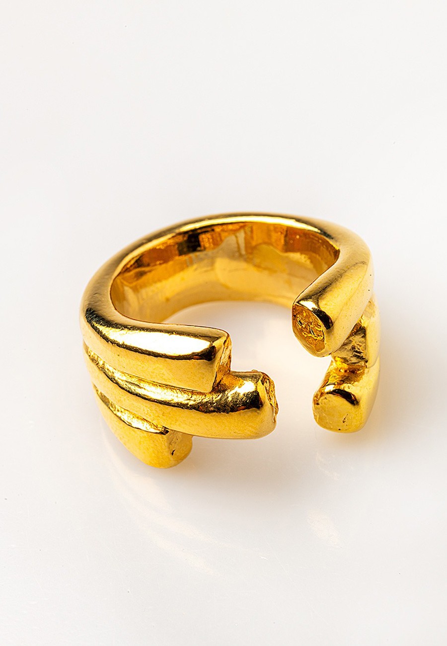ANILLO RAMAS BAÑO ORO