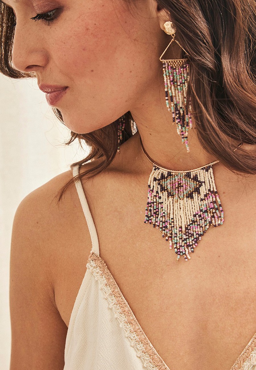 COLGANTE CHOKER CON CUENTAS