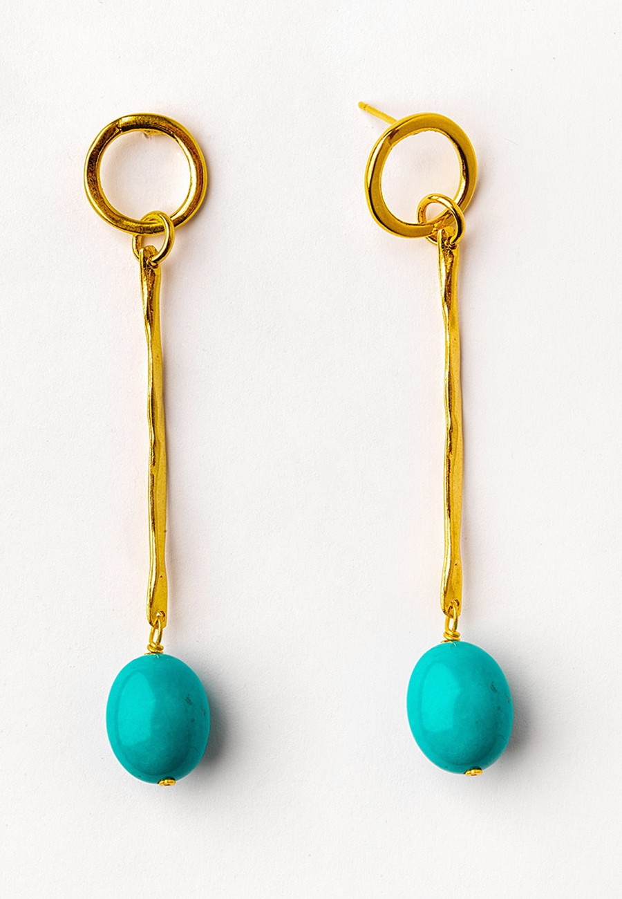 PENDIENTES BAÑO ORO CON...