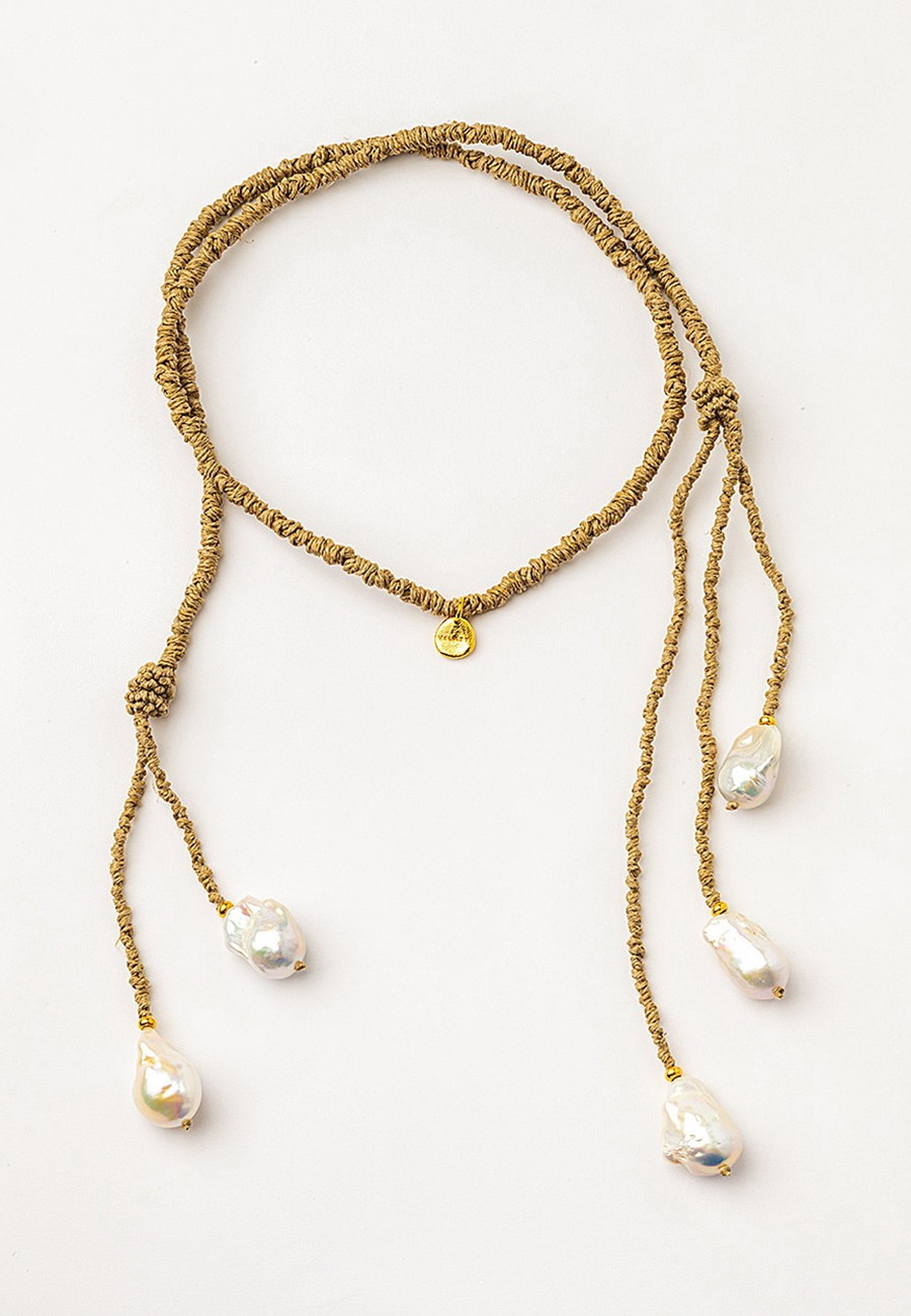 COLLAR LARGO LINO ANUDADO A...