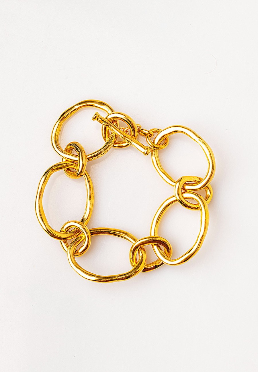PULSERA CADENA BAÑO ORO