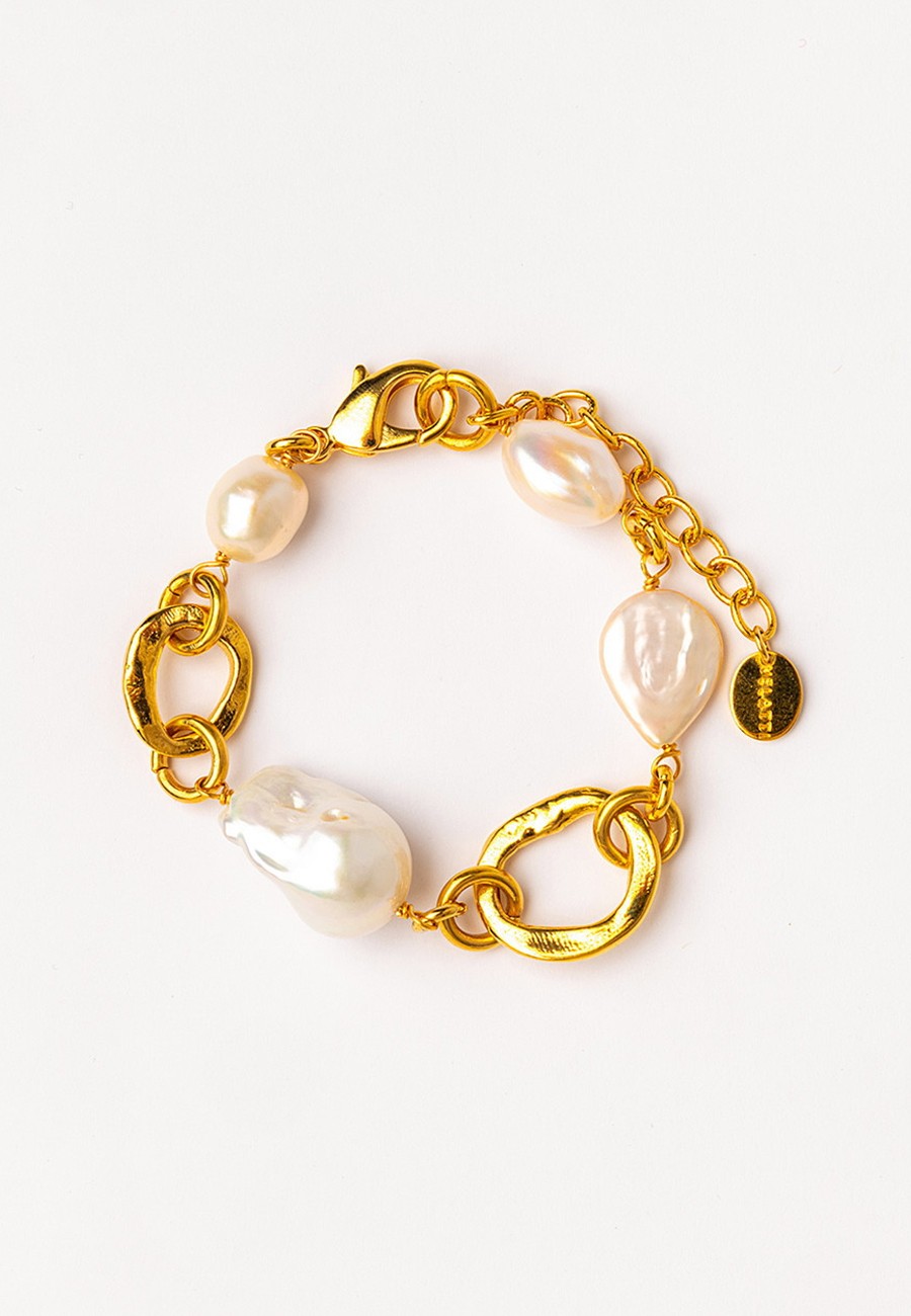 PULSERA CADENA BAÑO ORO CON...