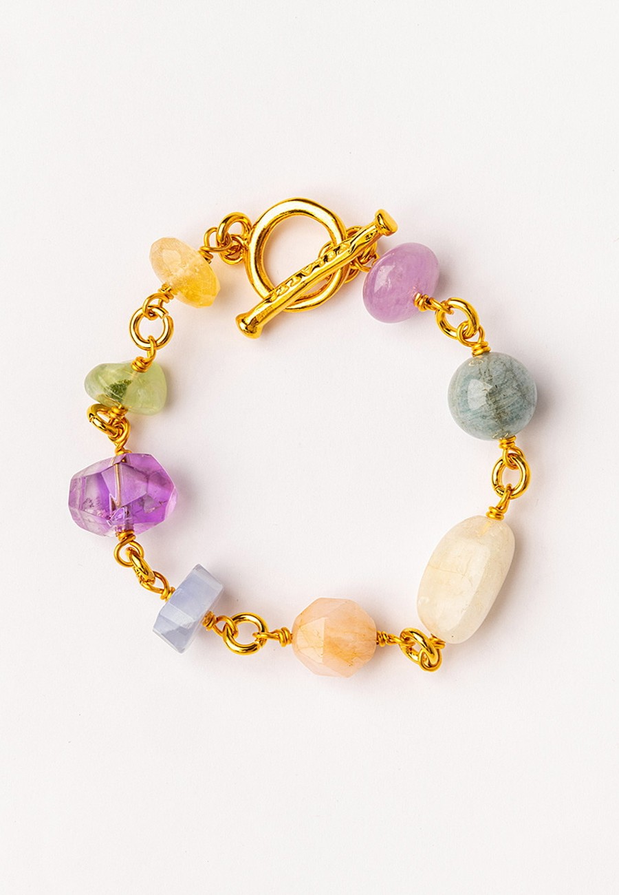 PULSERA CADENA BAÑO ORO CON...