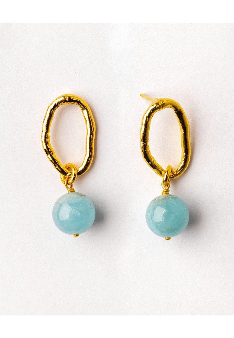 PENDIENTES BAÑO ORO CON...