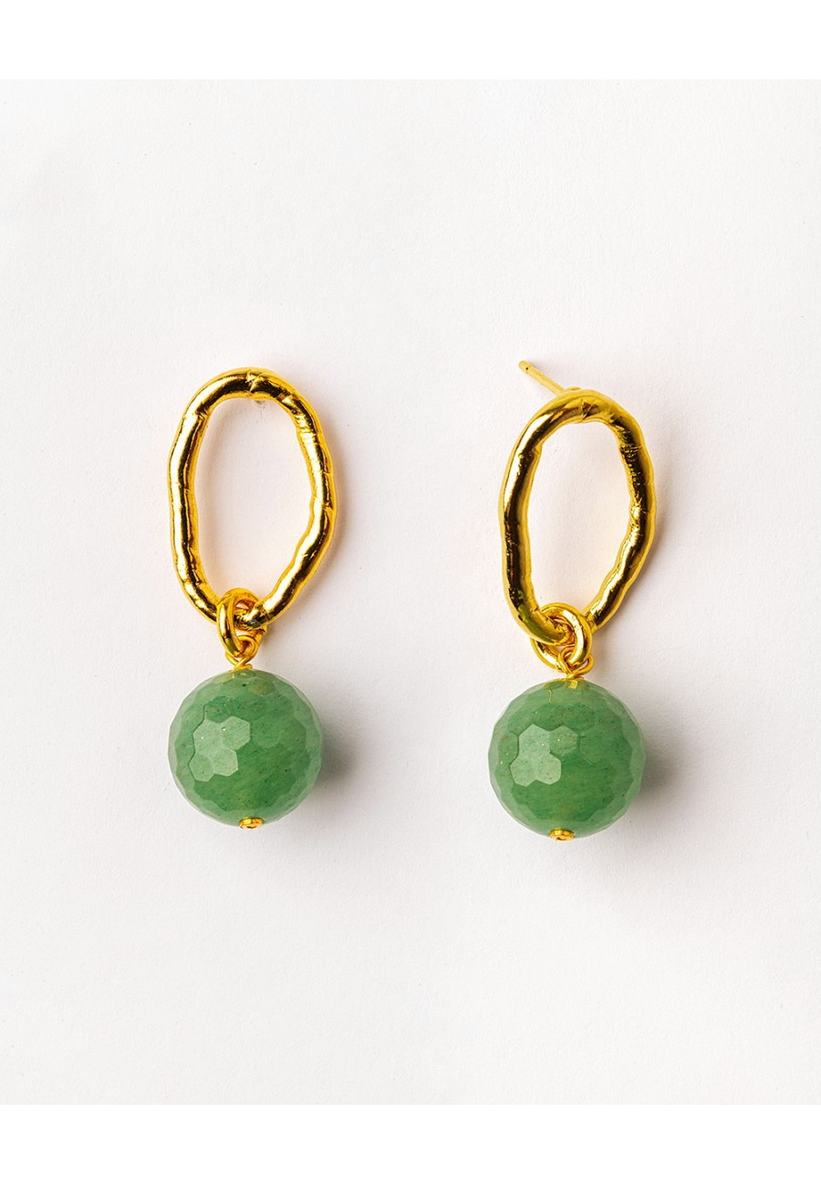 PENDIENTES BAÑO ORO CON...