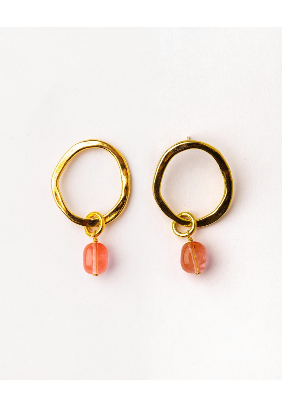 PENDIENTES BAÑO ORO CON...