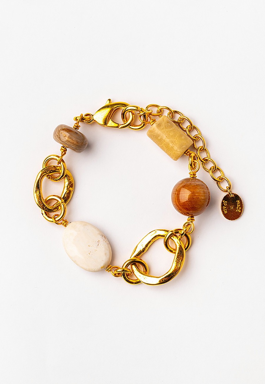 PULSERA BAÑO ORO GEMAS