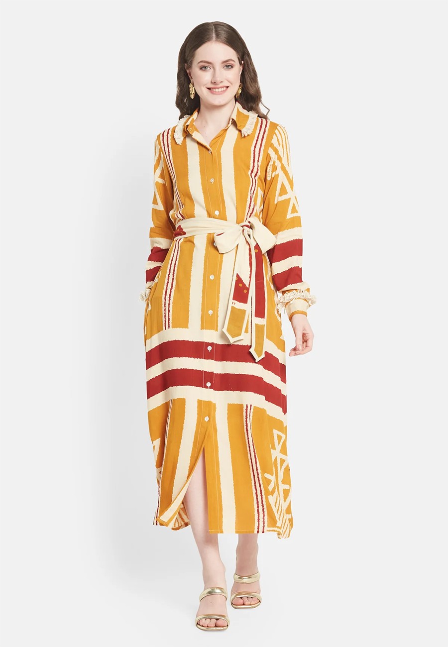 BRIO SAFFRON SHIRT DRESS