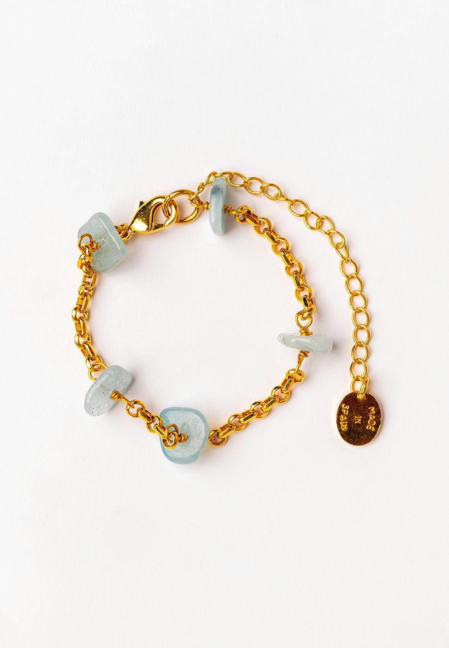 PULSERA CADENA BAÑO ORO CON...
