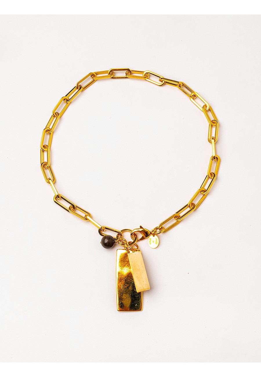 COLLAR CORTOCADENA BAÑO ORO...