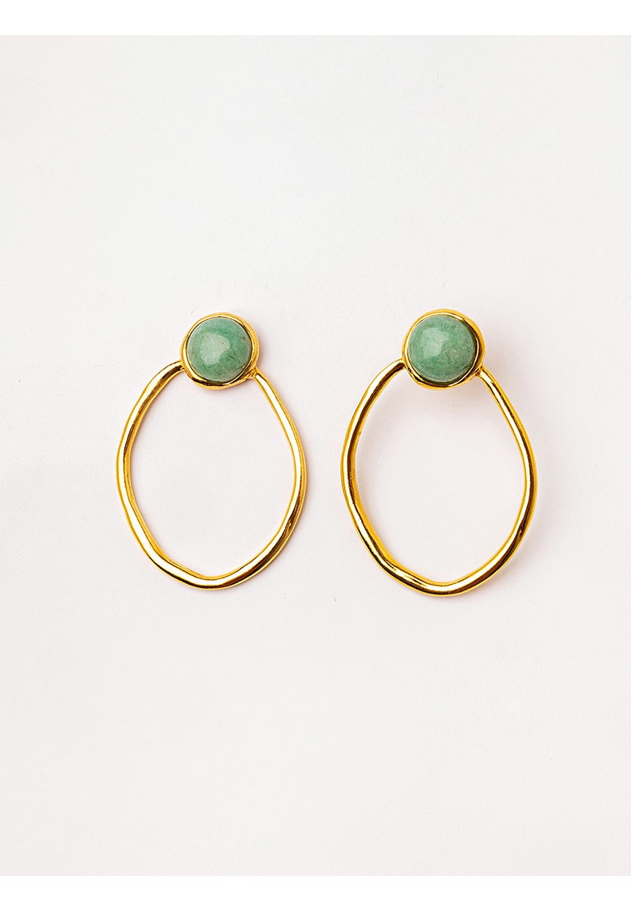 PENDIENTES BAÑO ORO CON...