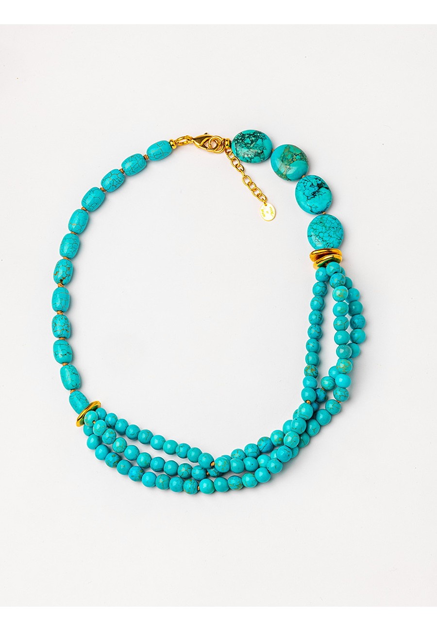 COLLAR CORTO HOWLITA AZUL