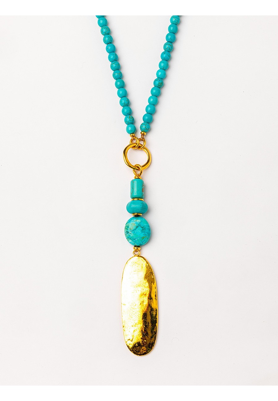 COLLAR LARGO HOWLITA AZUL