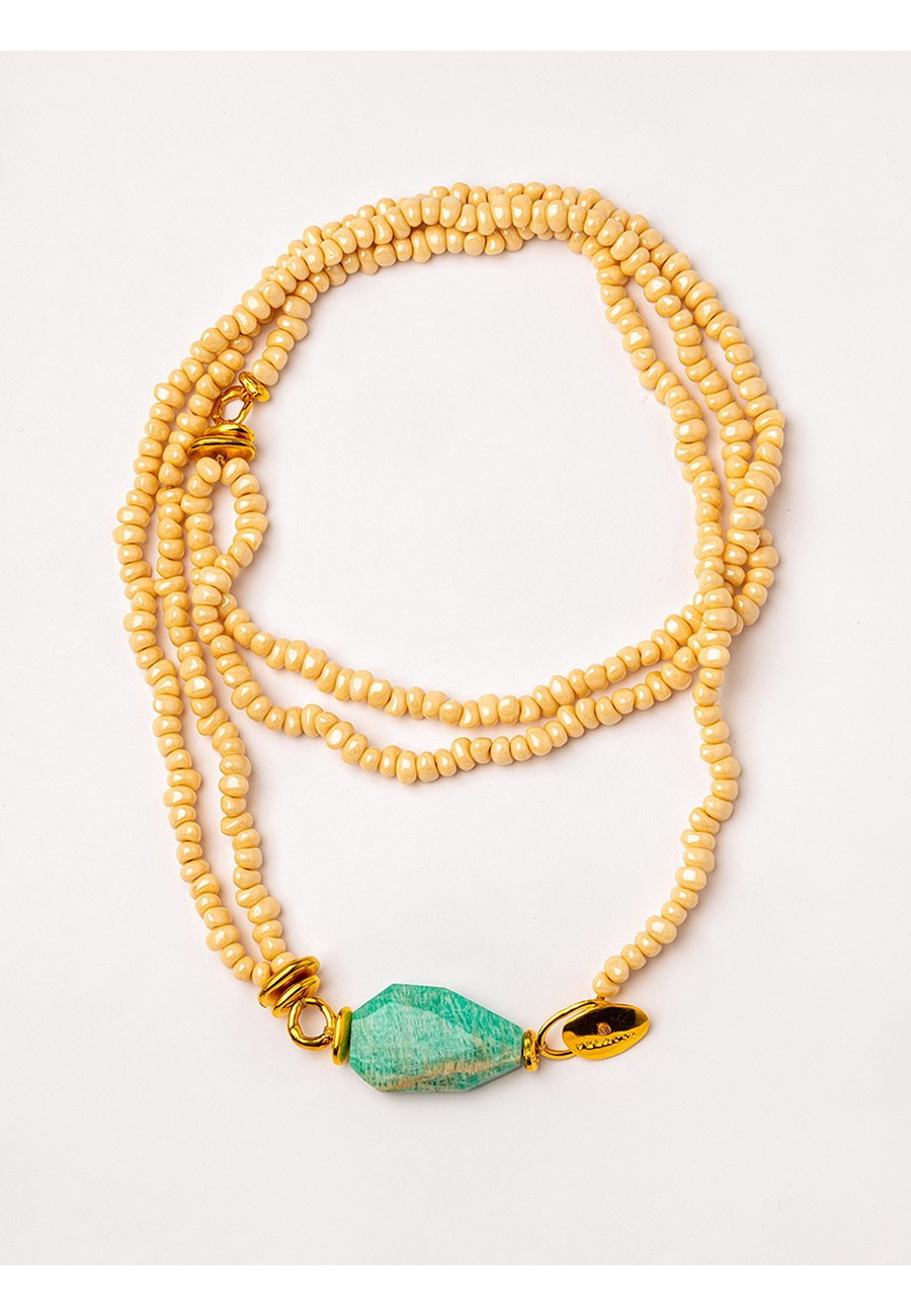 COLLAR DOBLE LARGO CRISTAL...