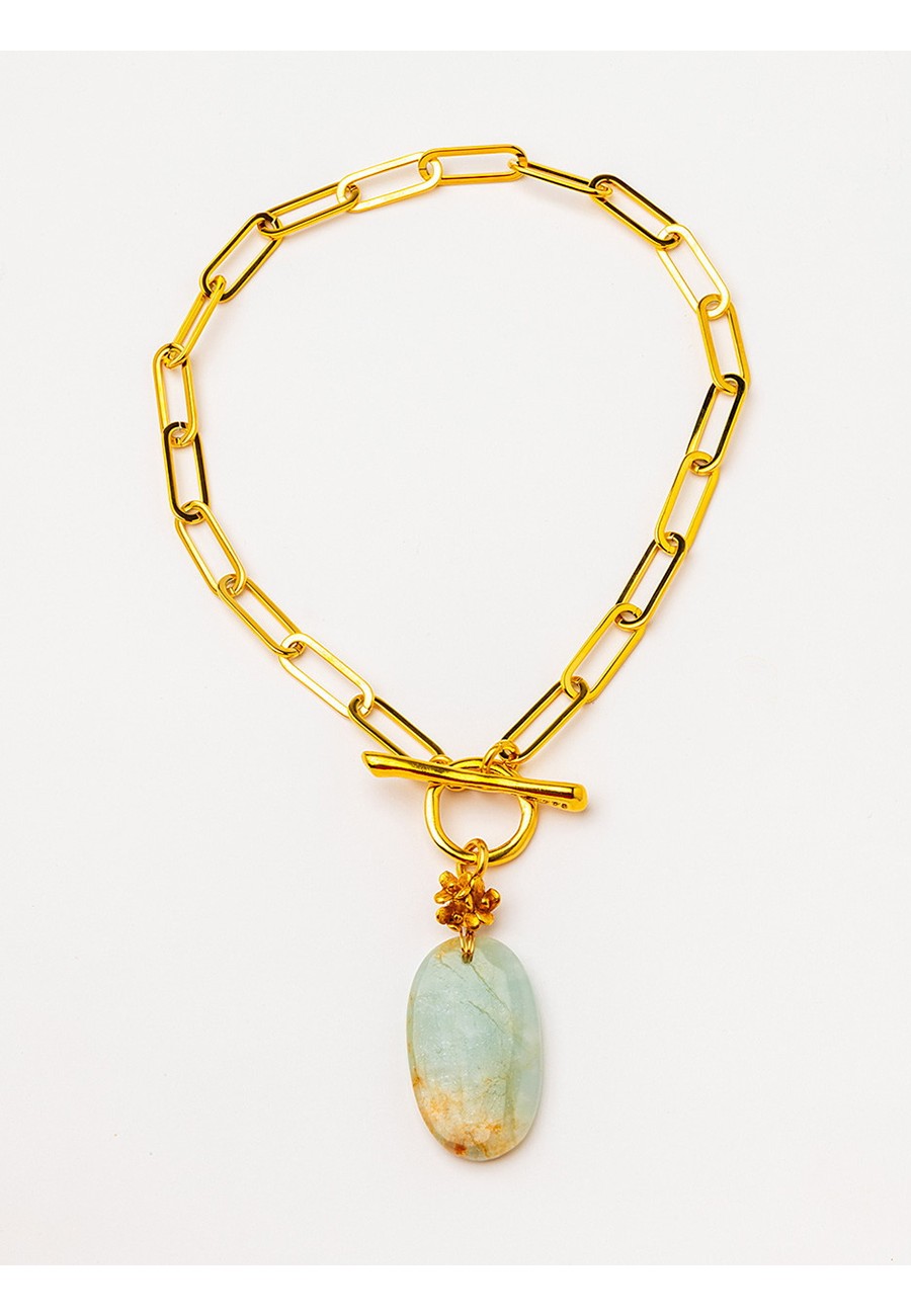 COLLAR CORTO CON CADENA Y...