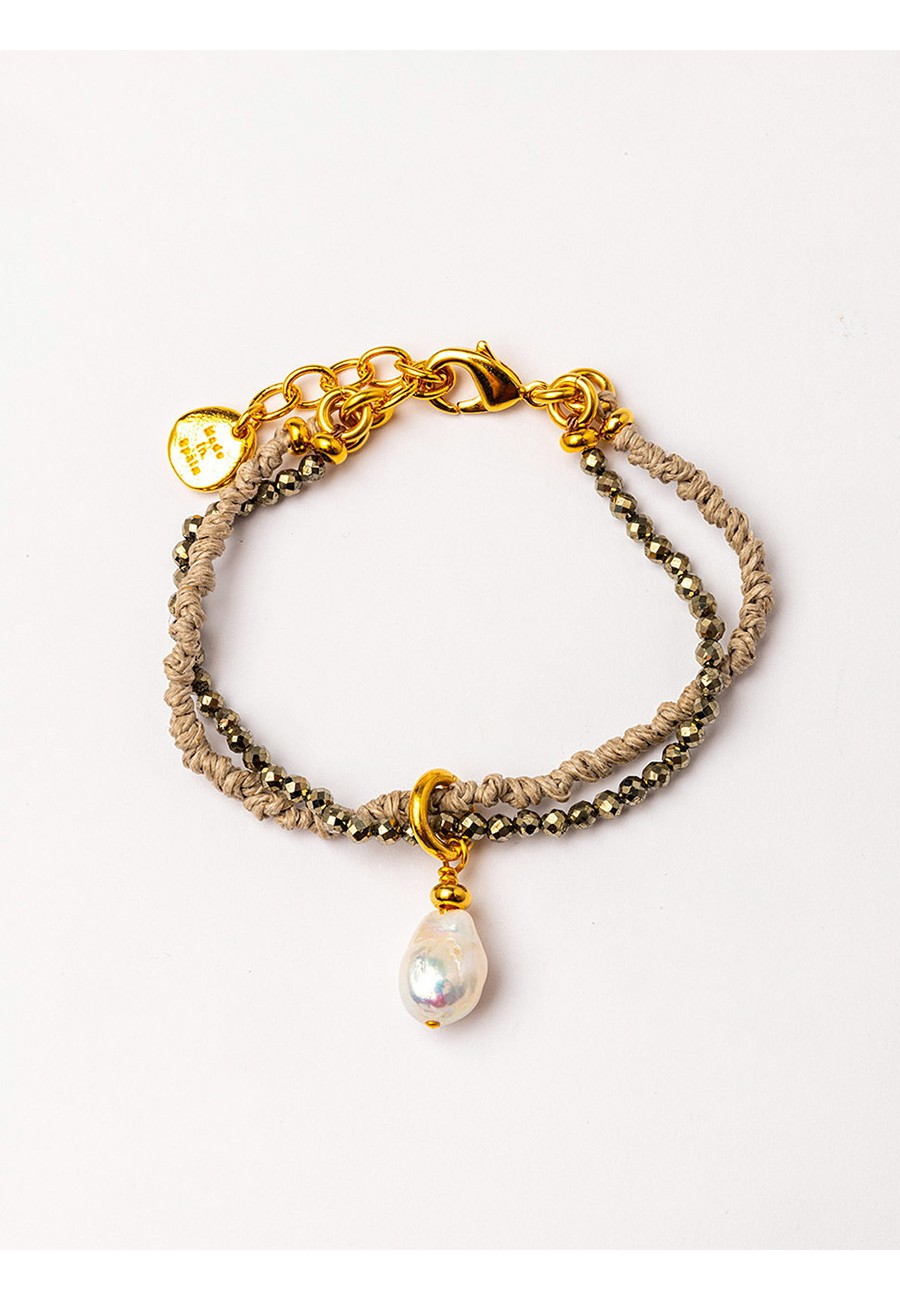 PULSERA LINO ANUDADO A MANO...