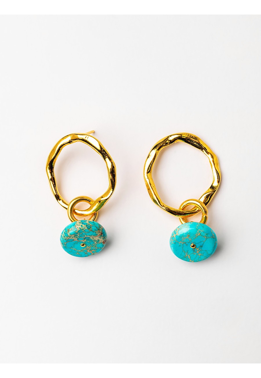 PENDIENTES BAÑO ORO CON...