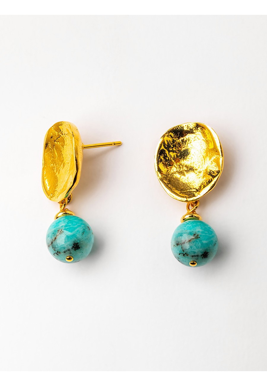 PENDIENTES BAÑO ORO CON...