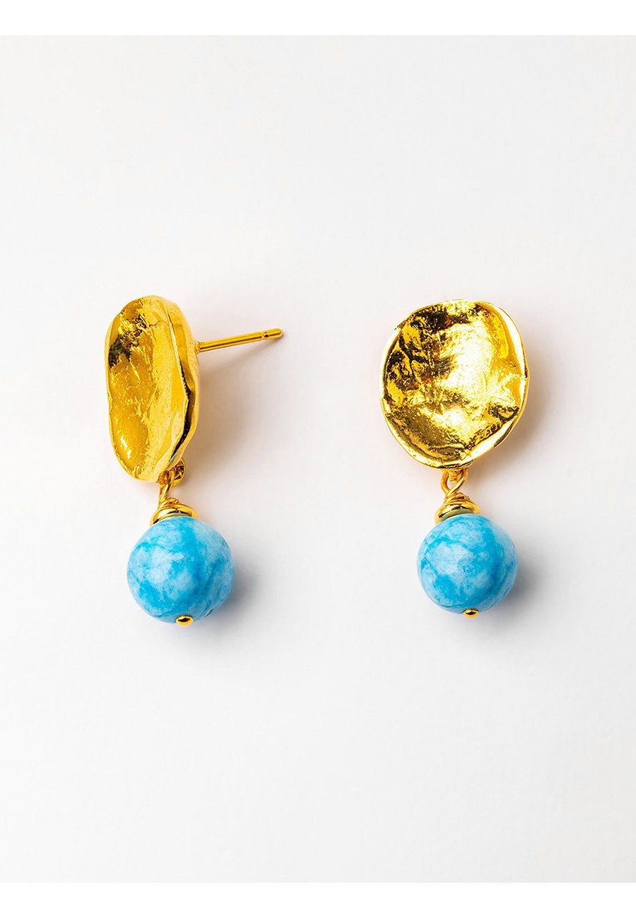 PENDIENTES BAÑO ORO CON...