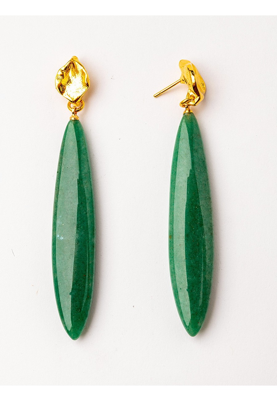 PENDIENTES BAÑO ORO CON...