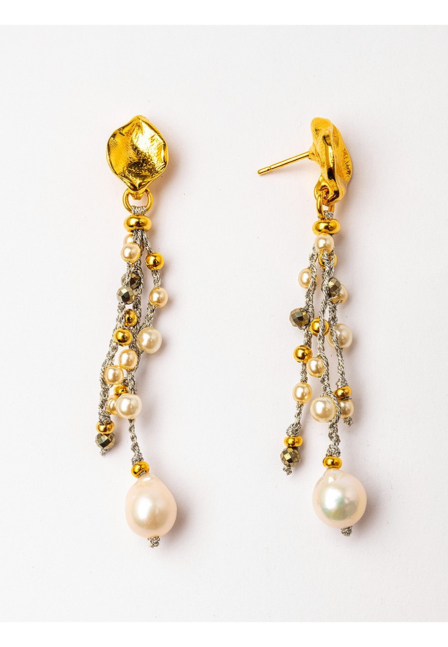 PENDIENTES BAÑO ORO CON...