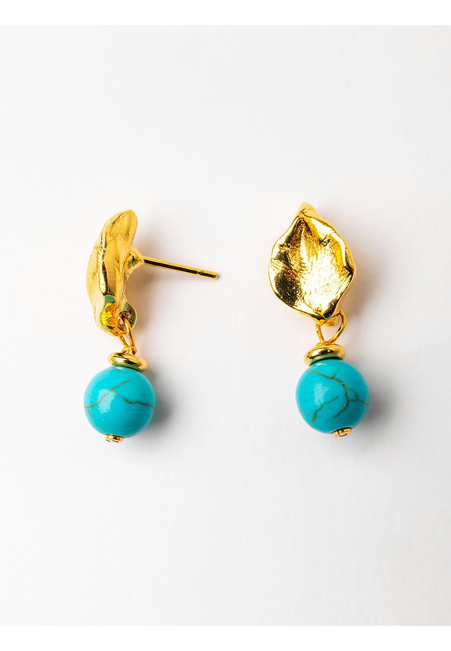 PENDIENTES BAÑO ORO CON...