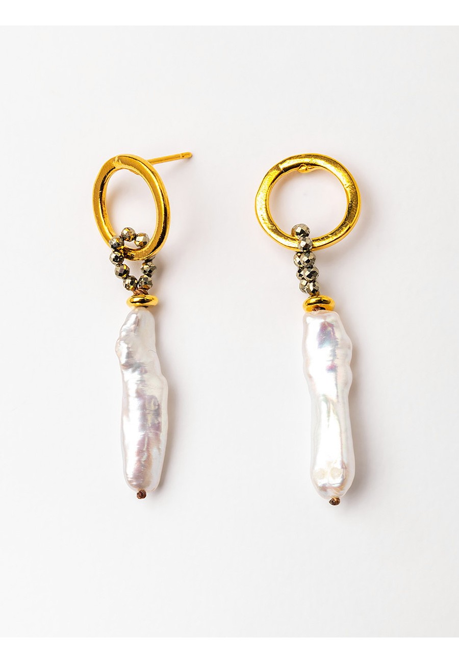 PENDIENTES BAÑO ORO CON...