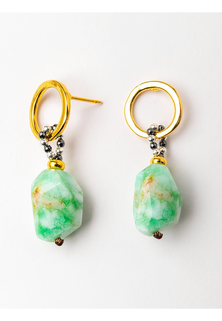 PENDIENTES BAÑO ORO CON...