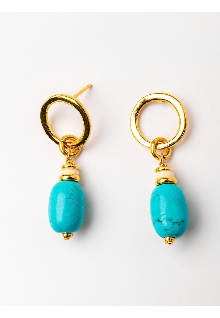 PENDIENTES BAÑO ORO CON...