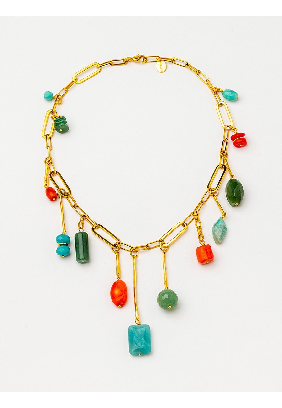 COLLAR CORTO CON GEMAS