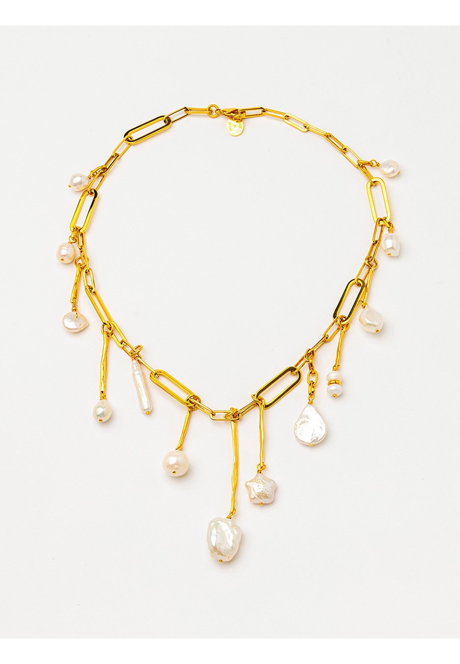 COLLAR CORTO CON PERLAS