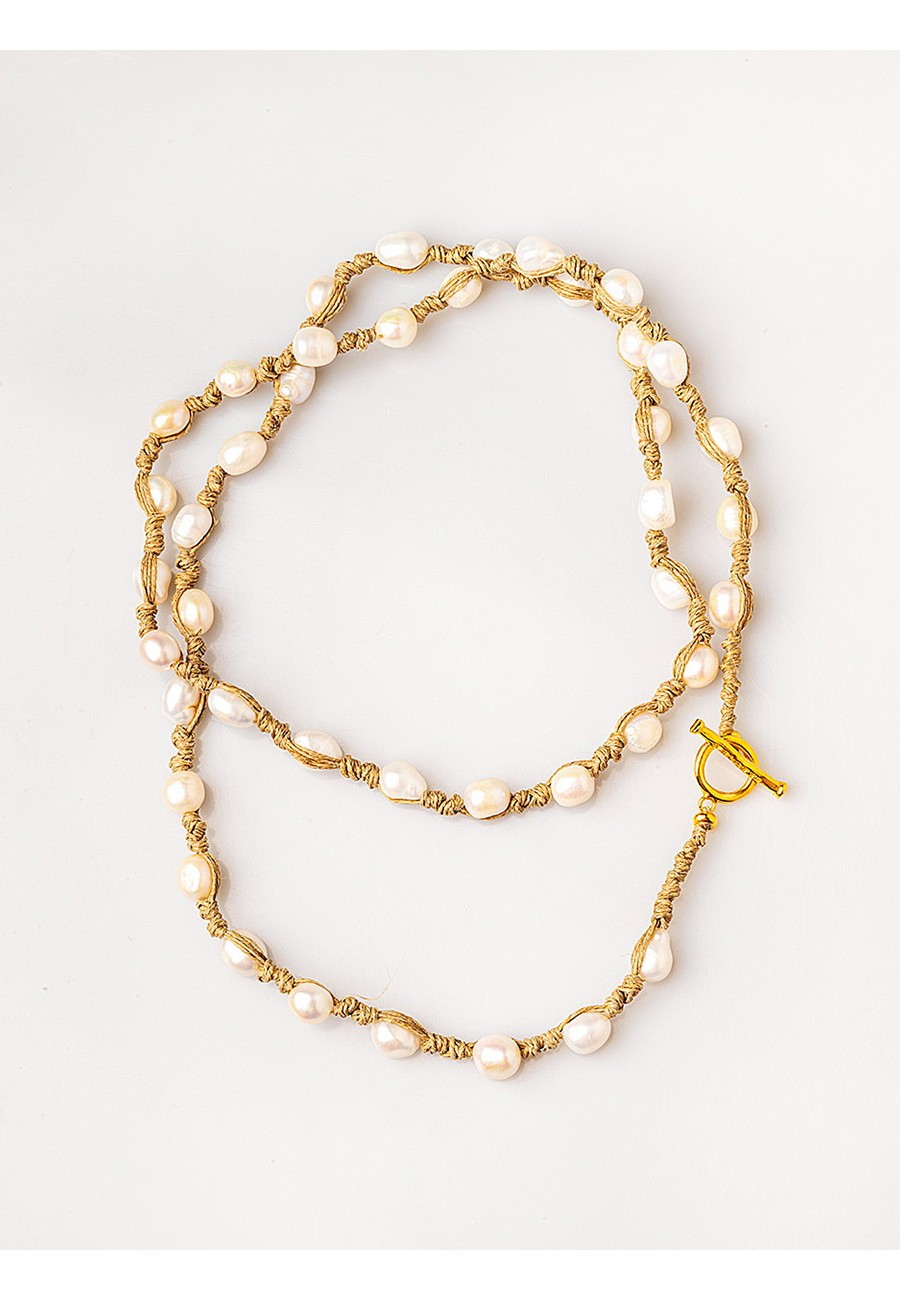 COLLAR LARGO LINO ANUDADO A...