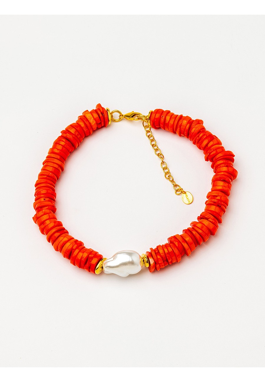 COLLAR CORTO CON CORAL