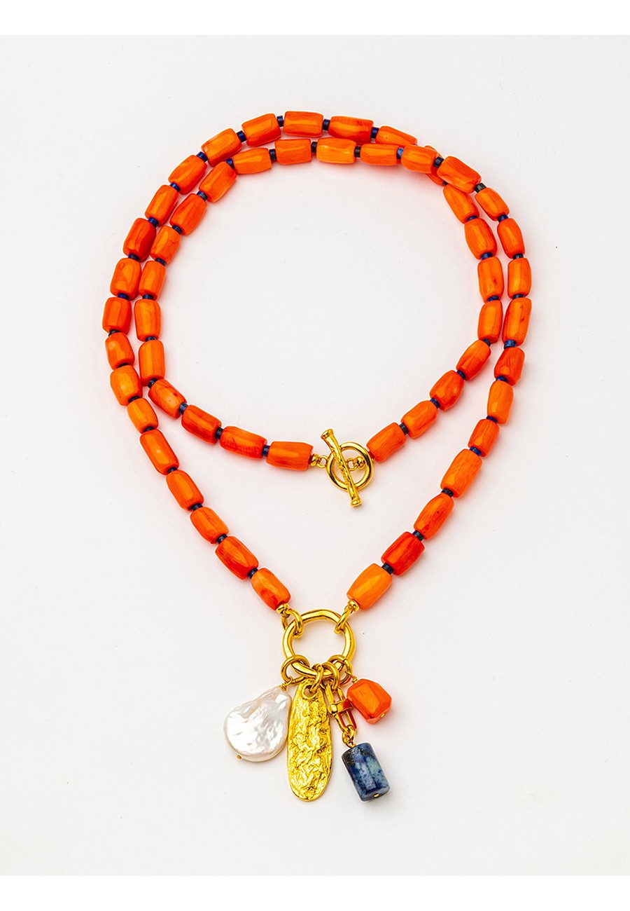 COLLAR LARGO CON CORAL