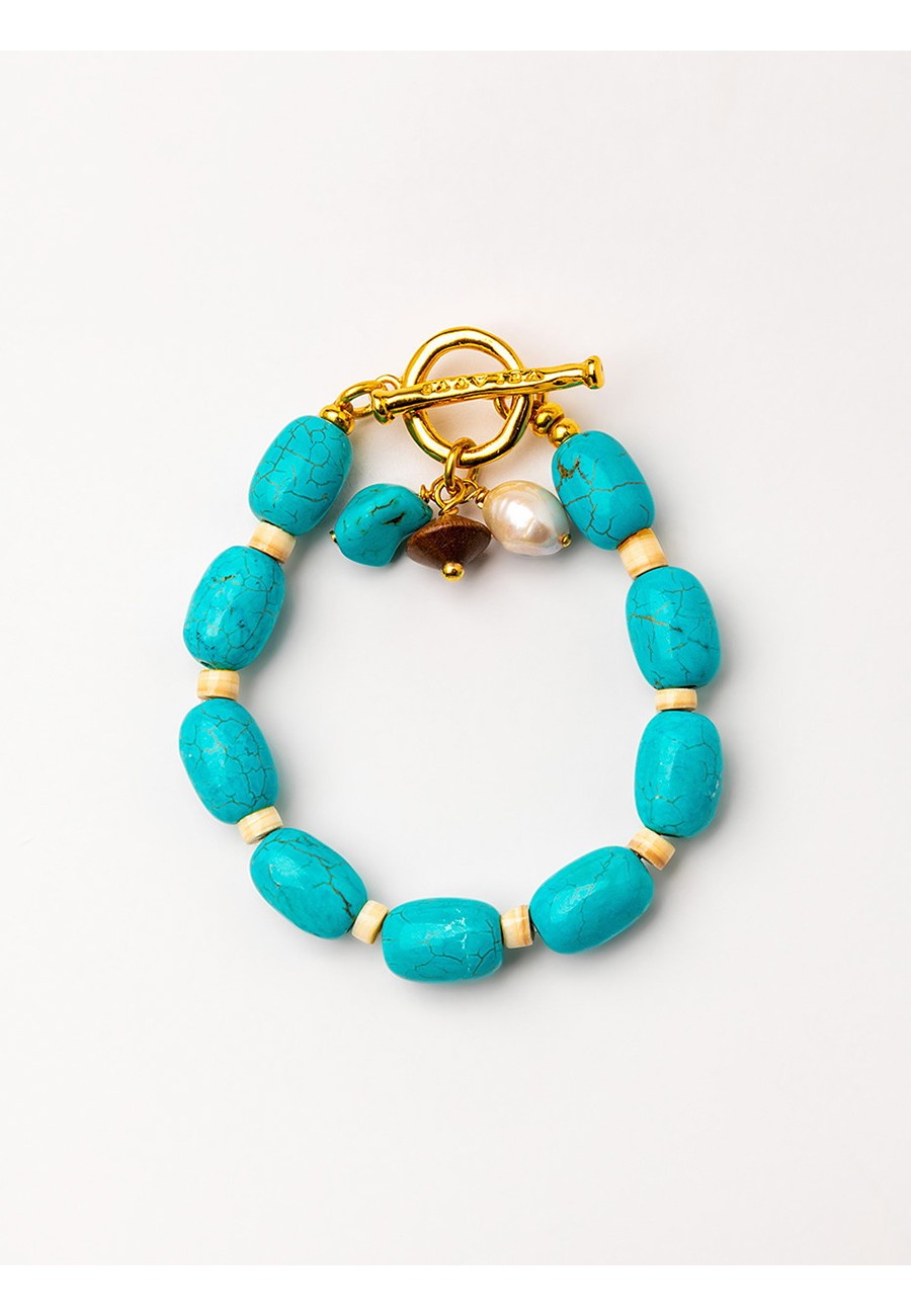 PULSERA CON HOWLITA AZUL